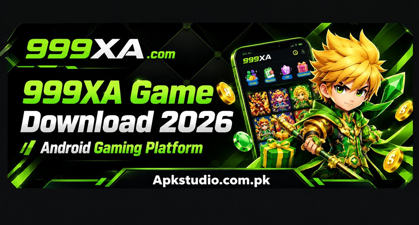 999XA Game Download 2026 Android gaming platform banner
